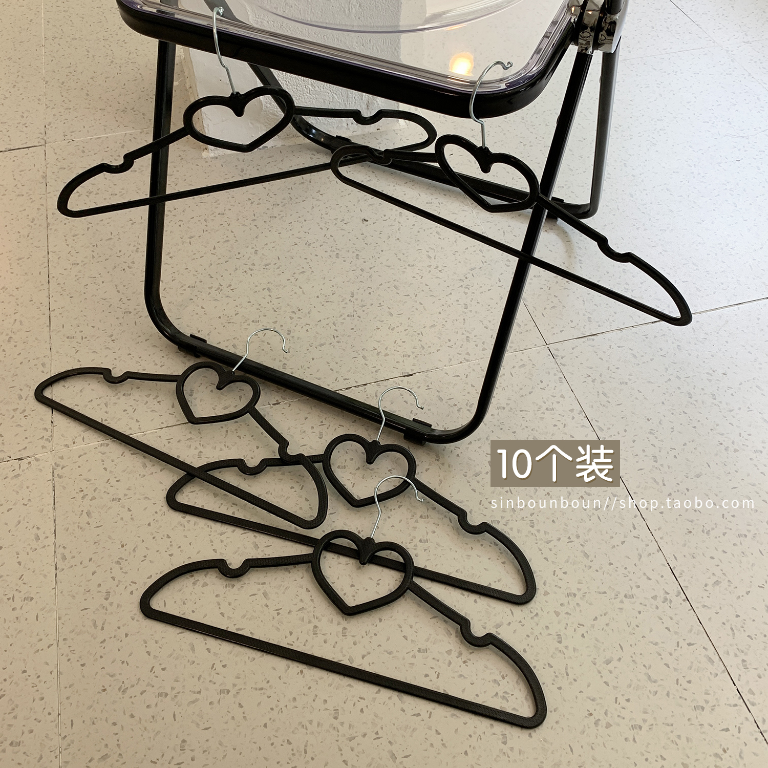 塑料衣挂爱心蝴蝶结家用无痕衣架