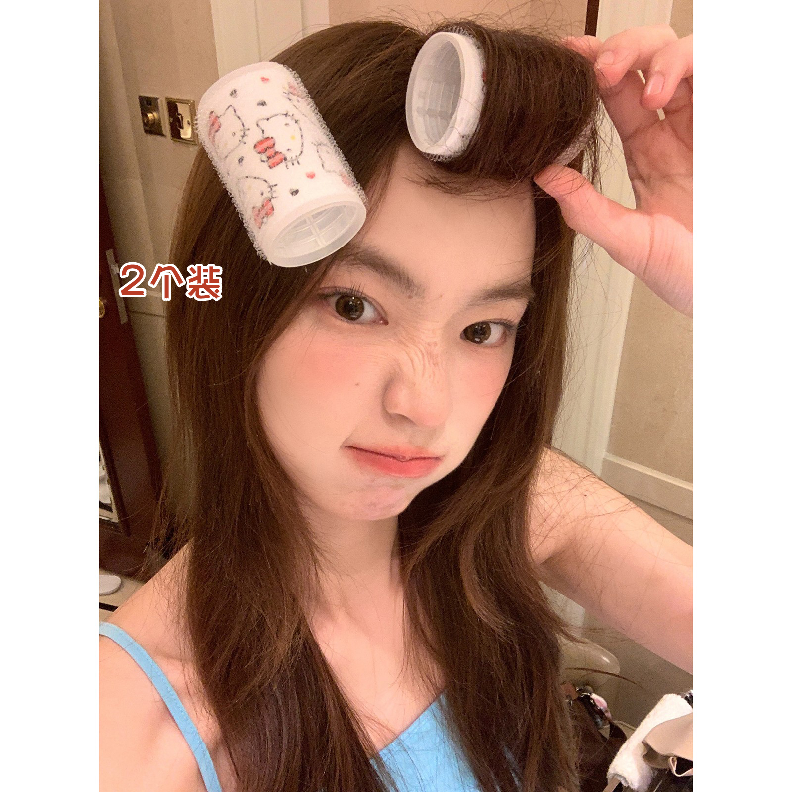 馨帮帮杂货铺 空气刘海卷发筒八字前额刘海卷高颅顶卷发定型神器