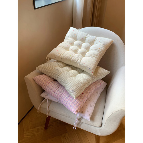 碎花椅垫靠垫家用沙发绑带坐垫