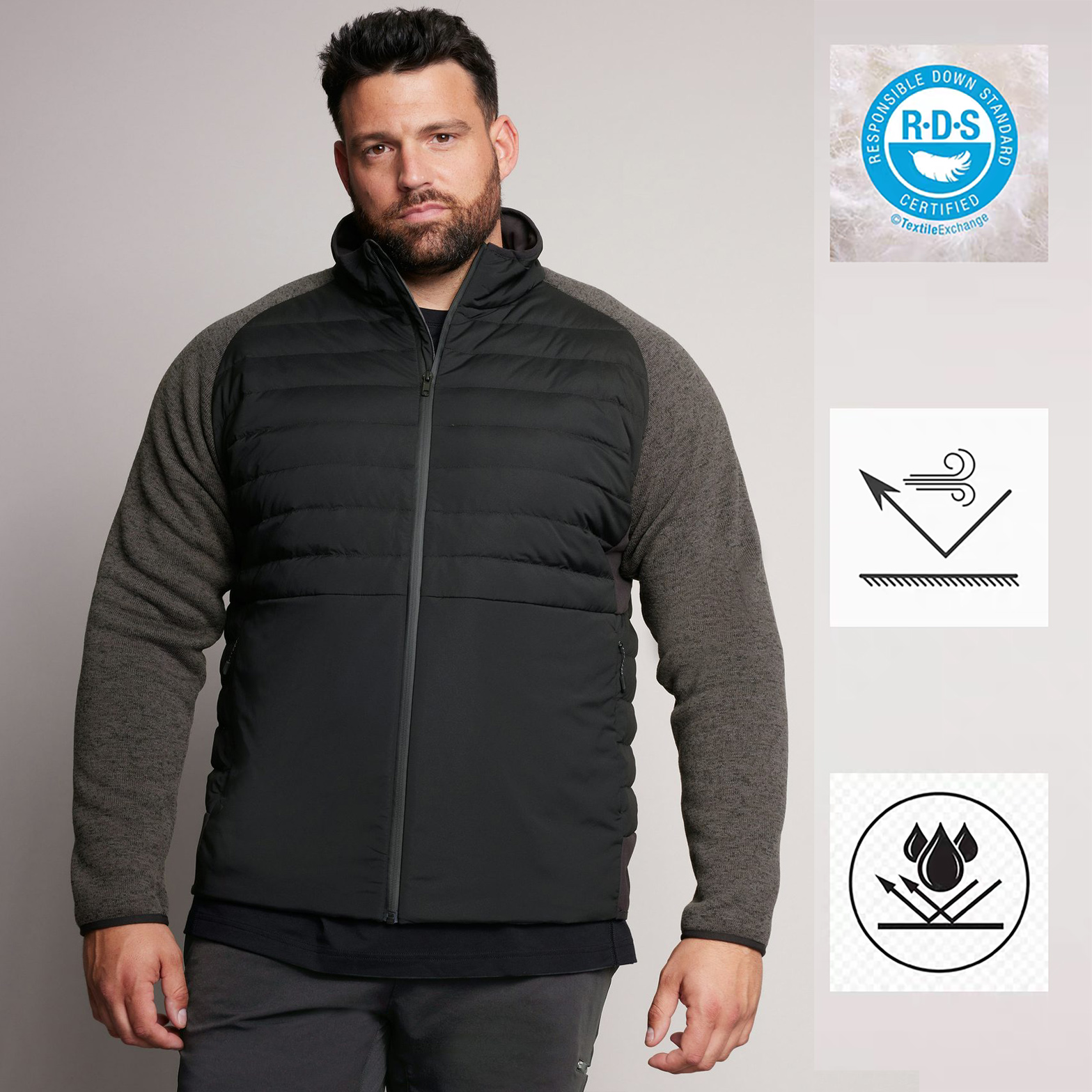 特大码300斤挪威立领羽绒外套