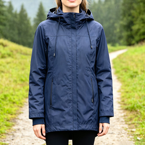 加拿大中长款防风防雨水冲锋衣女