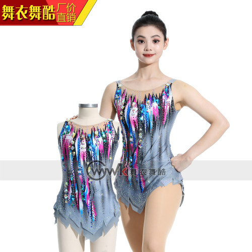 舞衣舞酷艺术体操服花球团体比赛
