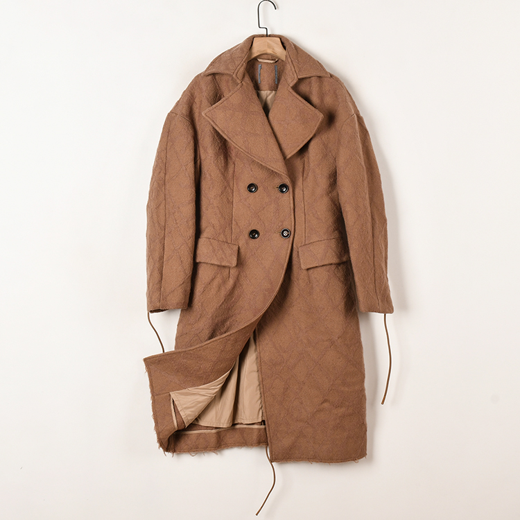 品牌折扣剪标女装羊毛大衣