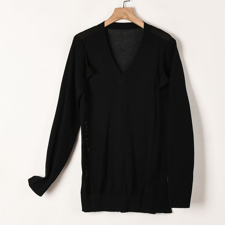 女装品牌折扣特价正品针织T恤衬衣时尚棉布通勤套头衬衫上衣