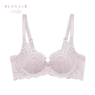 黛安芬专柜正品Florale20年醇静罗兰花卉有钢圈透气文胸16-8556