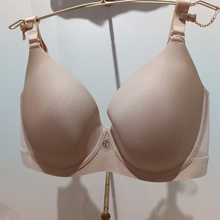 4光面薄模杯大罩杯大胸显小文胸AM119571 爱慕随逸内衣女春夏3