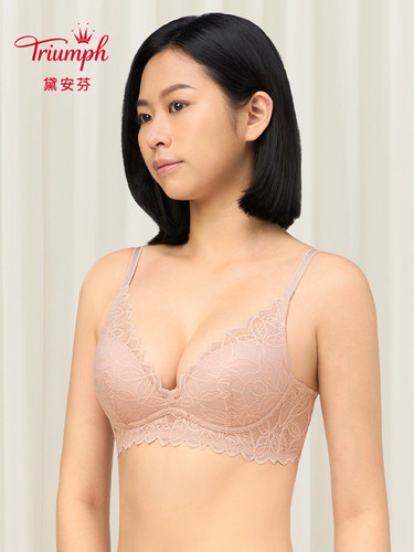 Triumph/黛安芬水盈天成新品无钢圈小胸聚拢性感深V文胸11R1992