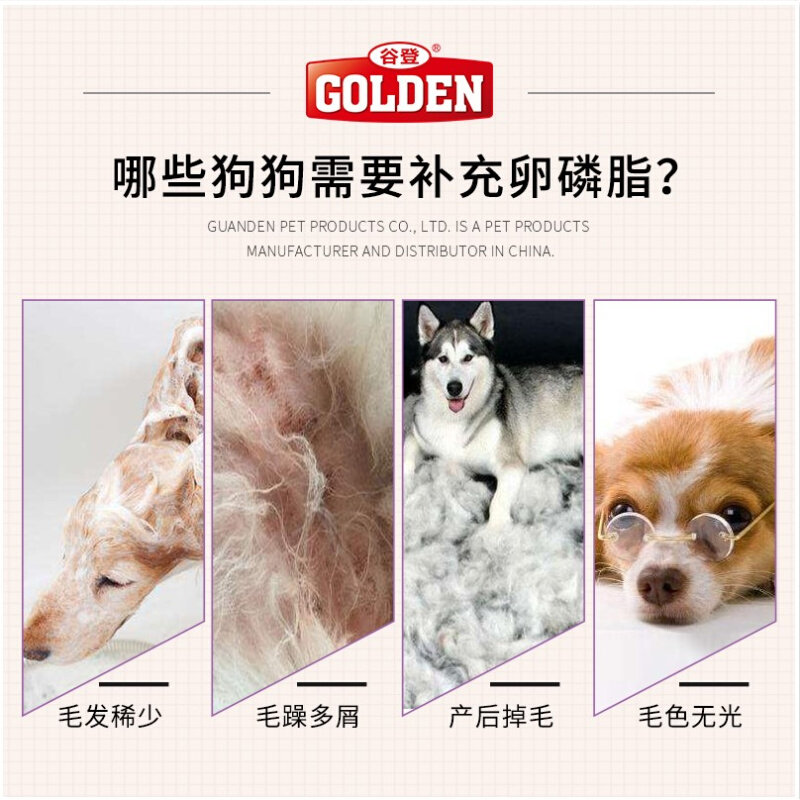 卵罐谷登2磷脂海藻护颗粒350g狗宠物美毛软磷脂爆毛粉狗亮毛粉肤