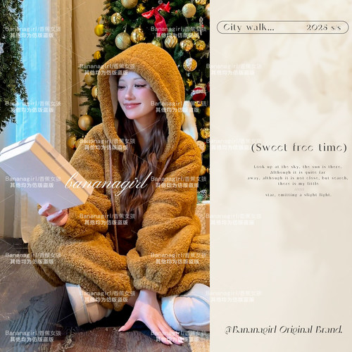 bananagirl女士保暖加厚家居服