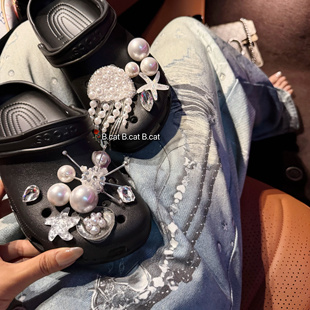【白色海洋】原创洞洞鞋花鞋扣配饰配件适配鞋花高级感crocs适配
