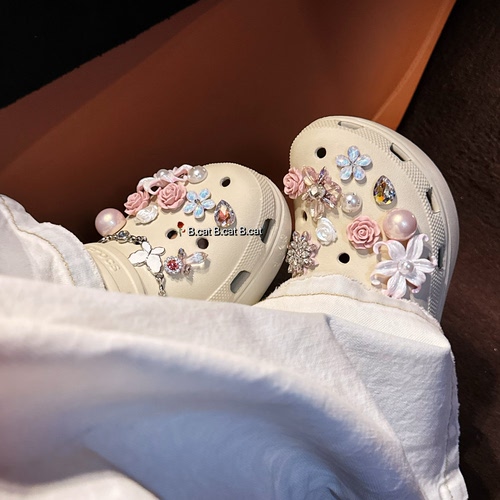 【梦幻绽放】原创洞洞鞋花鞋扣配饰装饰配件鞋花高级感 适配crocs