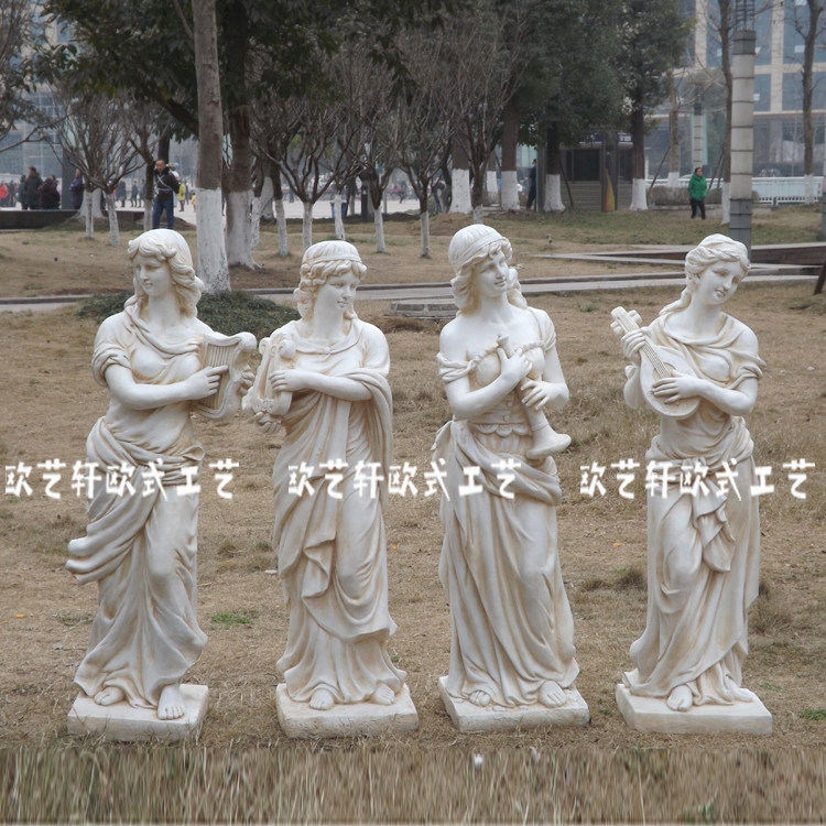 欧式落地人物摆件人物雕像工艺品咖啡厅大厅道具装饰仕女乐队摆设