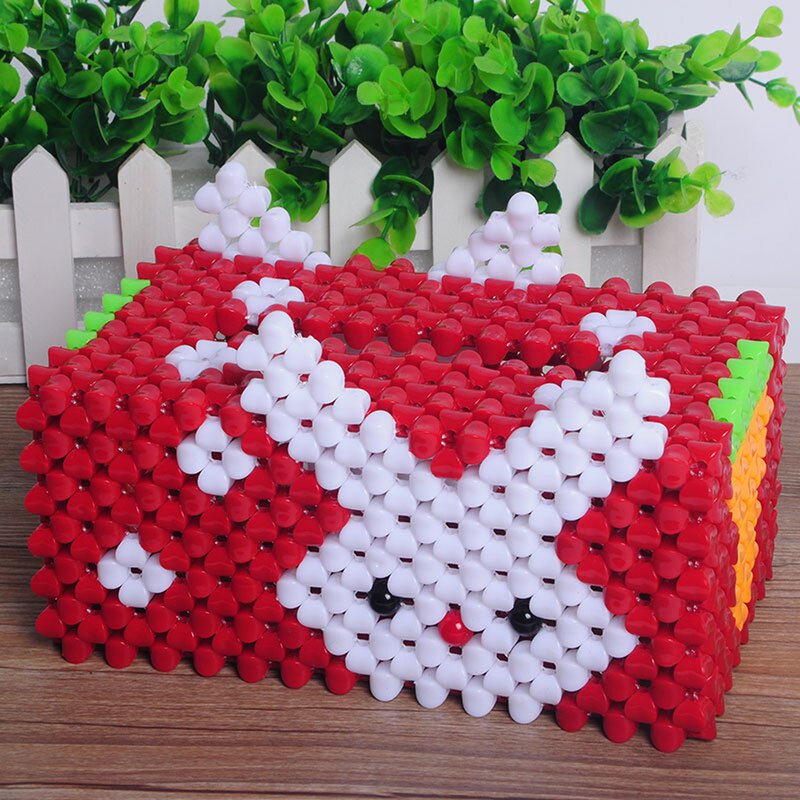 手工串珠纸巾盒diy材料包家居摆件客厅水晶编制创意珠子抽纸盒