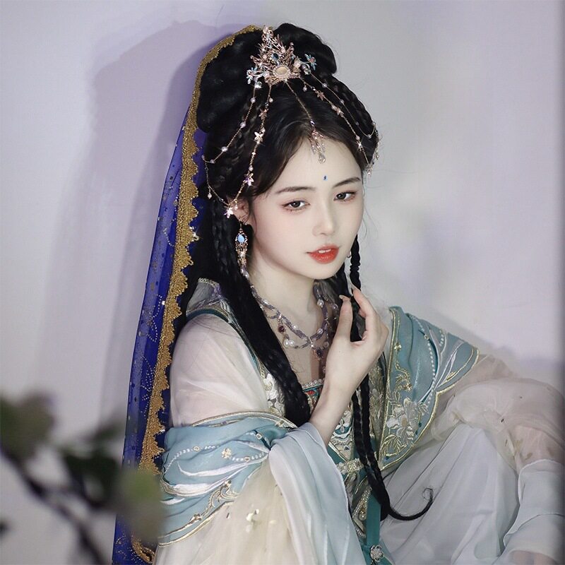 古风汉服头饰发冠花钿眉心坠