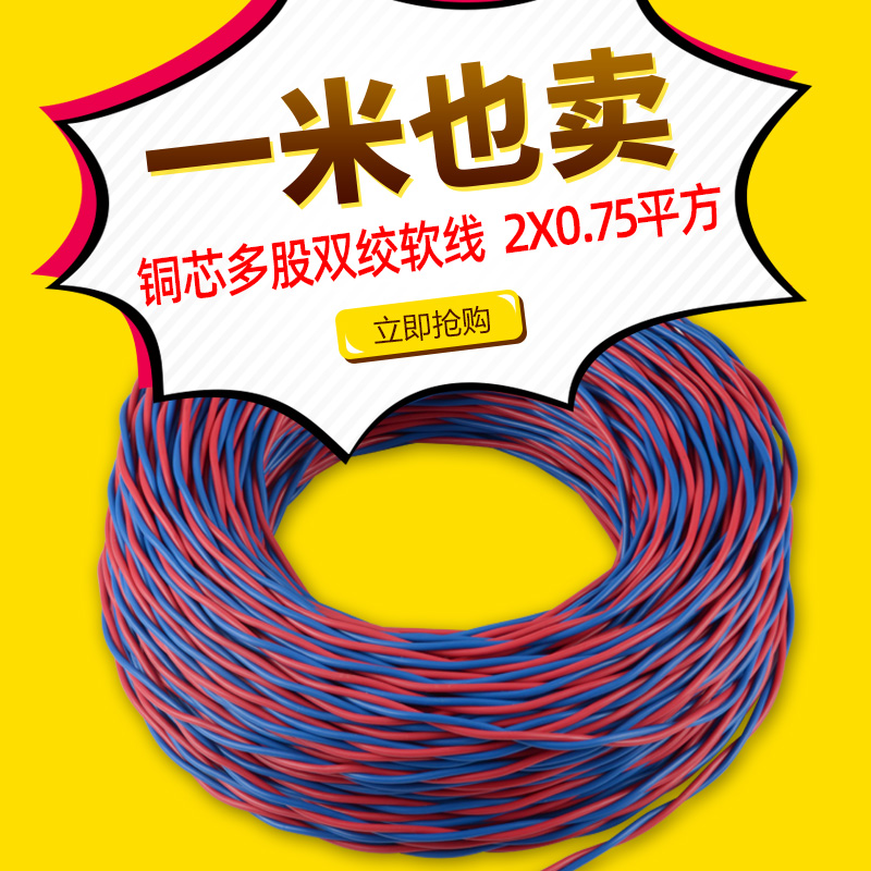 RSV两芯电源线2芯软线家用电线