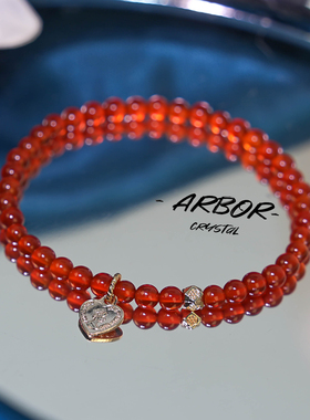 【许妍/赵露思同款】7A南红玛瑙手串女生转运本命年红色手链礼物