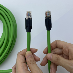 以太网跳线M12转RJ45工业相机防水网线4芯8芯ADX型传感器航空插头