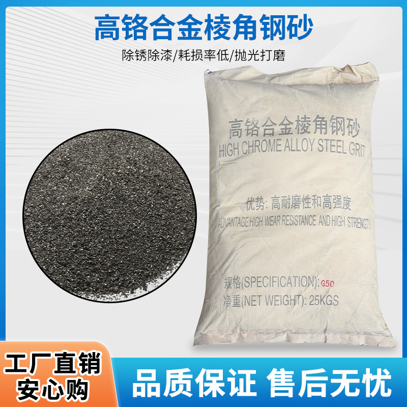 高铬合金棱角钢砂喷砂枪专用棱角钢砂喷砂机打磨抛光棱高密度包邮