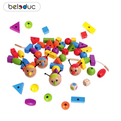 德国毛毛虫游戏玩具儿童益智串珠