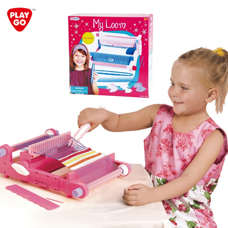 PLAY GO角色扮演游戏手工DIY织布机编织机仿真过家家玩具
