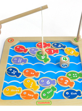 香港masterkidz贝思德儿童木制桌面益智玩具钓鱼乐钓鱼游戏板