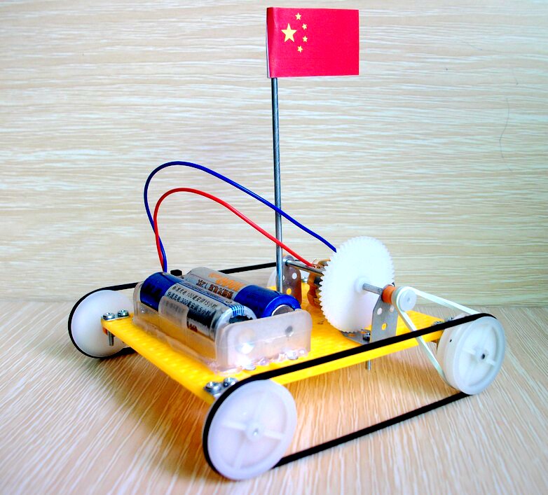 自制坦克车履带车 履带轮胎设计大坡度  diy手工科技小制作爬坡王