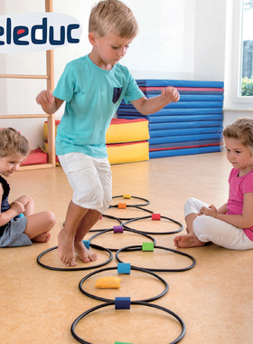 德国贝乐多beleduc幼儿园感统数字跳环67110儿童蹦跳趣味跳格玩具