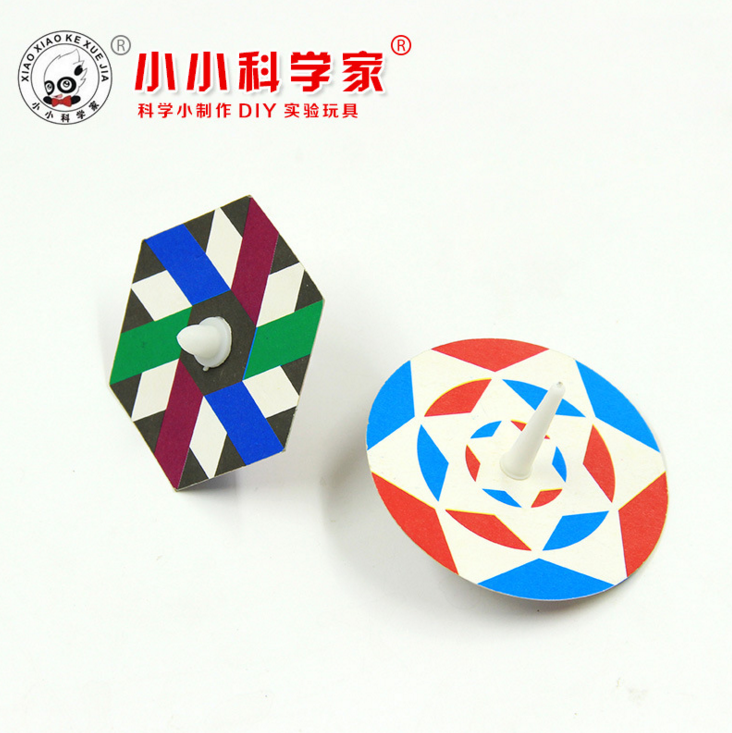 自制陀螺转轴变化陀螺diy手工玩具 科技小制作少年宫科普培训材料