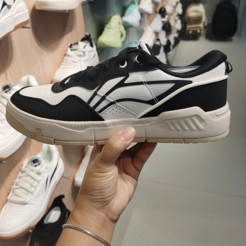 李宁秋冬2025新款COMMON 80S男女低帮耐磨防滑板鞋AGCV207AGCV208