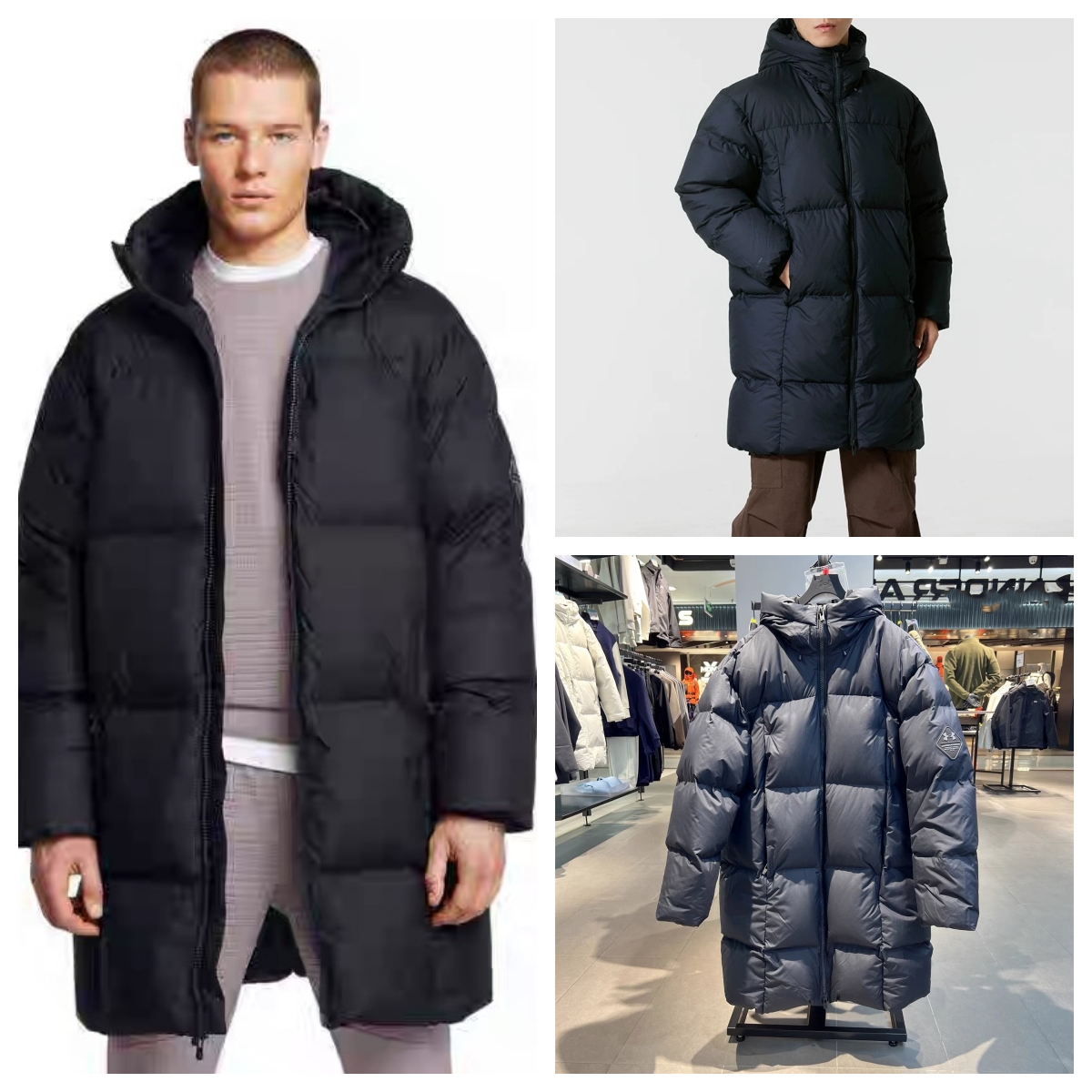 UA安德玛25新款Limitless男子700蓬中长款连帽保暖羽绒服 1384644