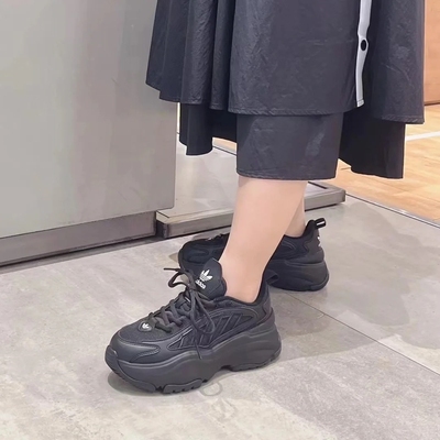 阿迪达斯三叶草25款OZGAIA雪允同款女子厚底增高休闲老爹鞋JQ4110