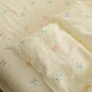 少女蝴蝶结可爱婴儿床单母婴级a类双层纱布全棉单人纯棉被单单件