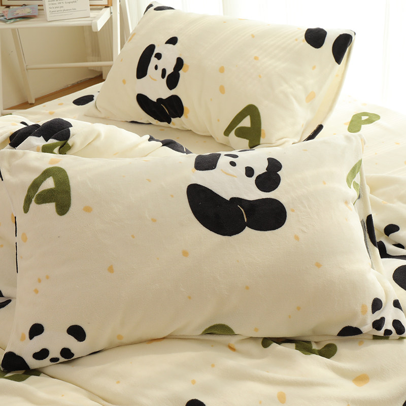 牛奶绒珊瑚绒枕套儿童学生家用