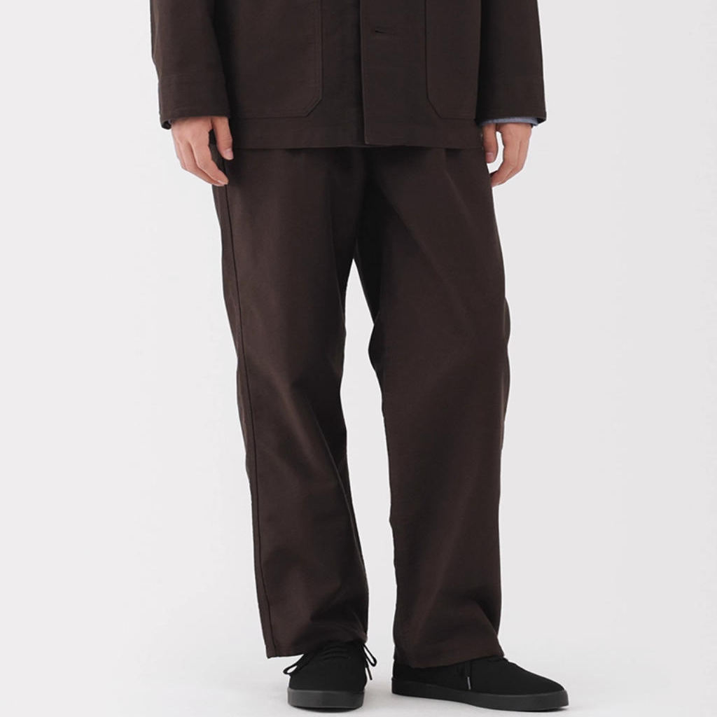 无印良品 MUJI 男式木棉混棉布工装裤男士长裤子25年秋季男装