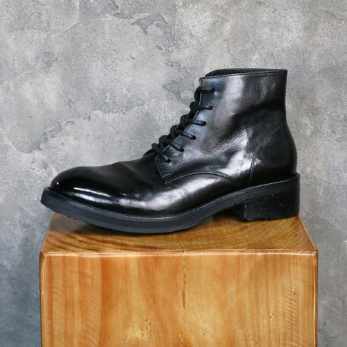 马皮复古水洗机车靴马丁靴厚底