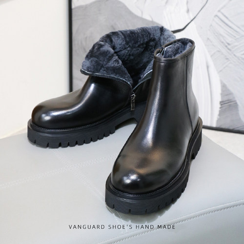 切尔西优100切尔西羊毛男靴橡胶