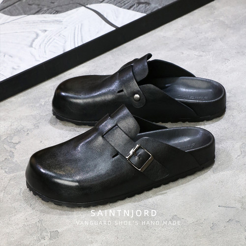 马皮大头搭扣勃肯鞋夏季透气