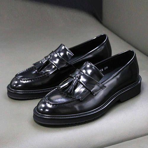 休闲风男士韩版流苏厚底乐福鞋