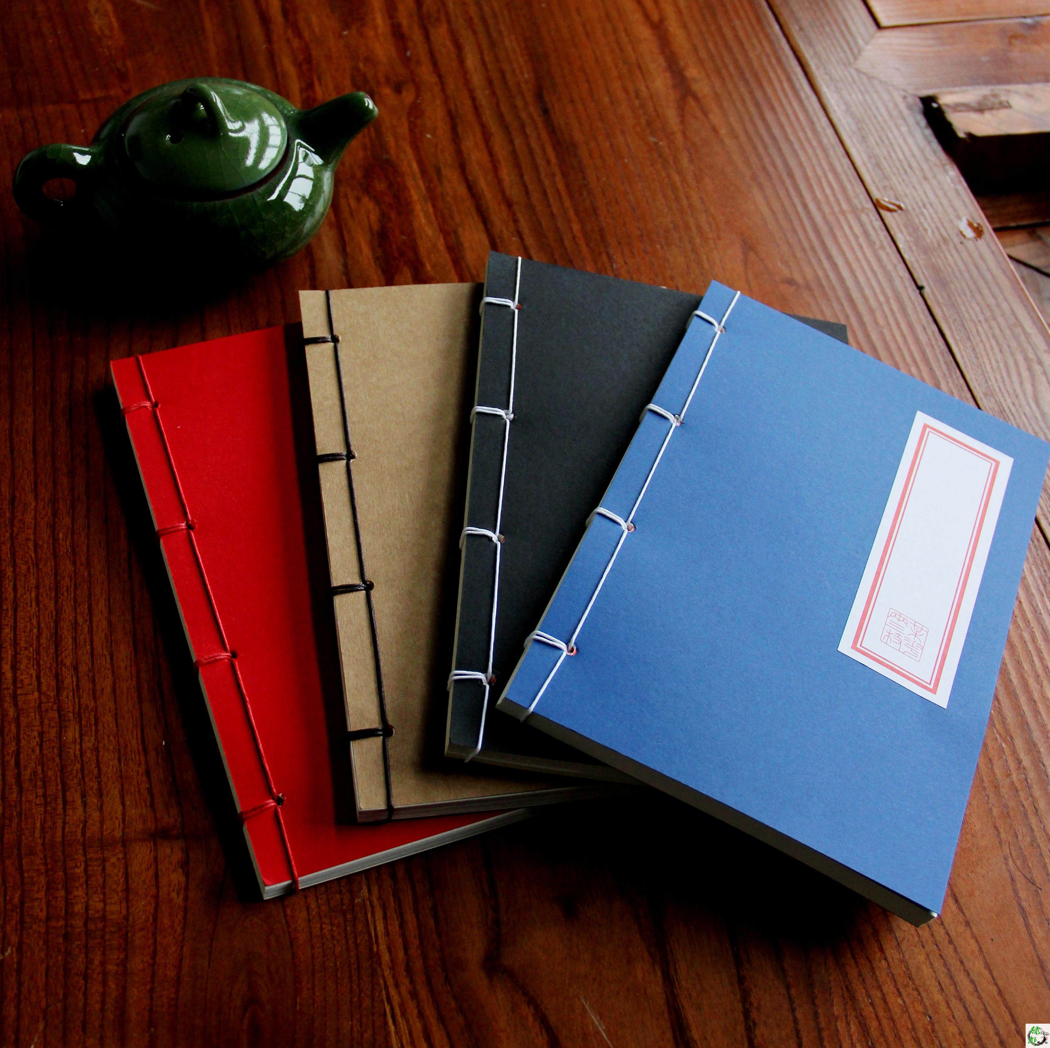 古风复古本子 中国风线装本 空白日记本记事本抄经本创意笔记本