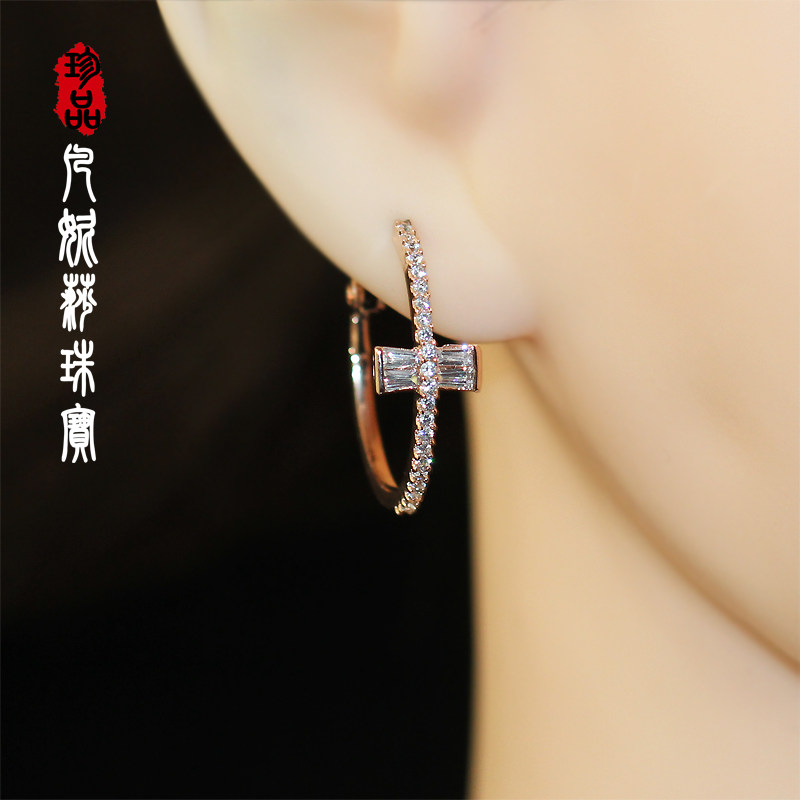 东大门百搭ins水晶925银针耳坠