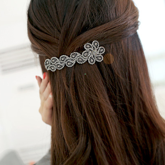 韩国Beaumira正品复古锆石顶夹