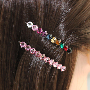 韩国进口Beaumira品牌百搭天空之城水晶防滑发夹边夹刘海夹女BE02