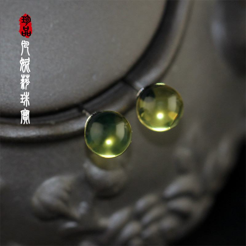 凡妮莎古典时尚简约优雅水滴天然蓝珀耳钉耳环耳饰女S925银针 C08