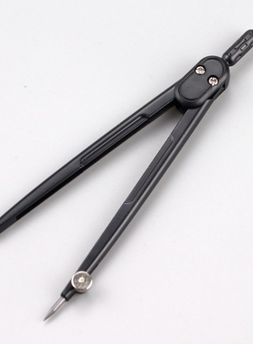 晨光文具优品ACS90884金属圆规黑色磨砂学生考试铅芯半圆绘图工具