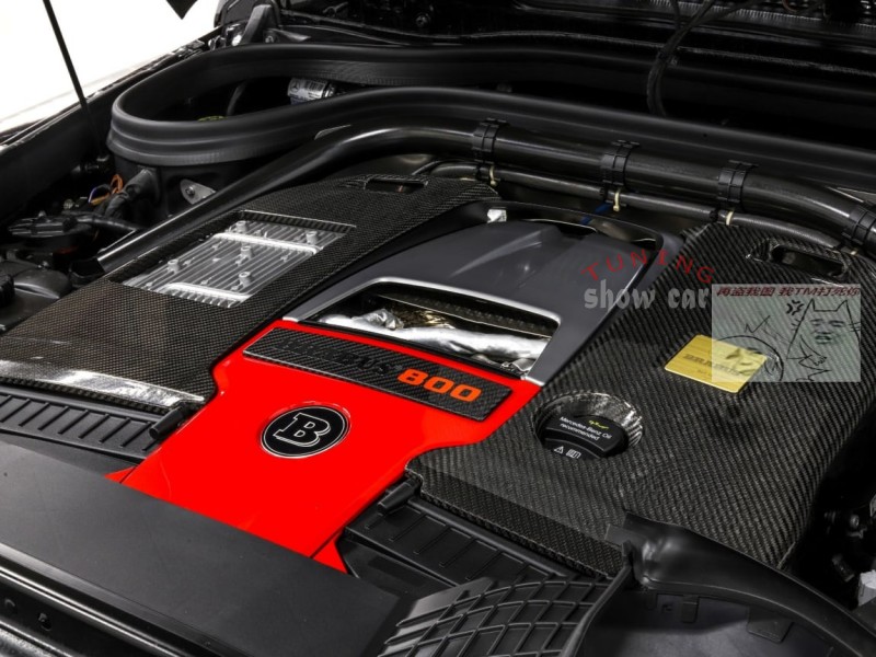 新款大G级 W464 G63 专用 巴博斯 G800 碳纤发动机盖 发动机舱