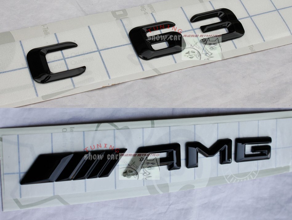 C63S MG 尾标 尾箱贴标 黑色 字标 V8 Biturbo 叶子板 侧标