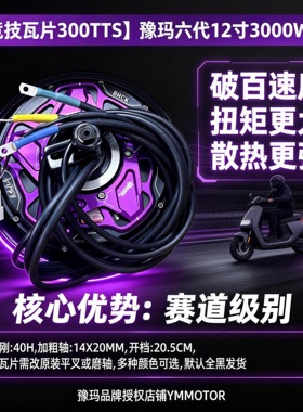 豫玛电机六代10寸12寸1500W2000W3000W省电版60V72V九号小牛直上