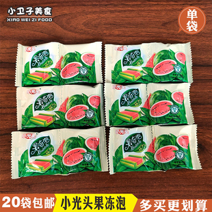 小光头果冻泡口香糖泡泡糖8090后童年儿时怀旧小卖铺零食2片/16克
