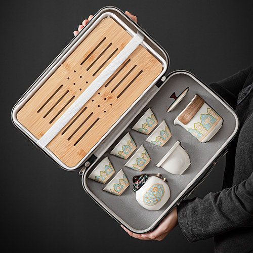 新艺旅行茶具竹茶盘礼品定制