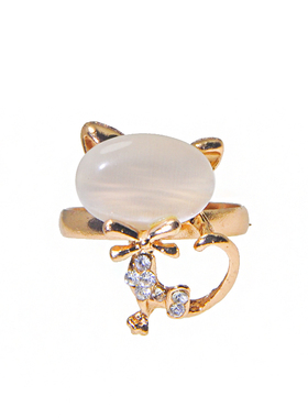 欧美复古做旧可爱动物指环可爱猫咪戒指女夏季配饰品小众设计感